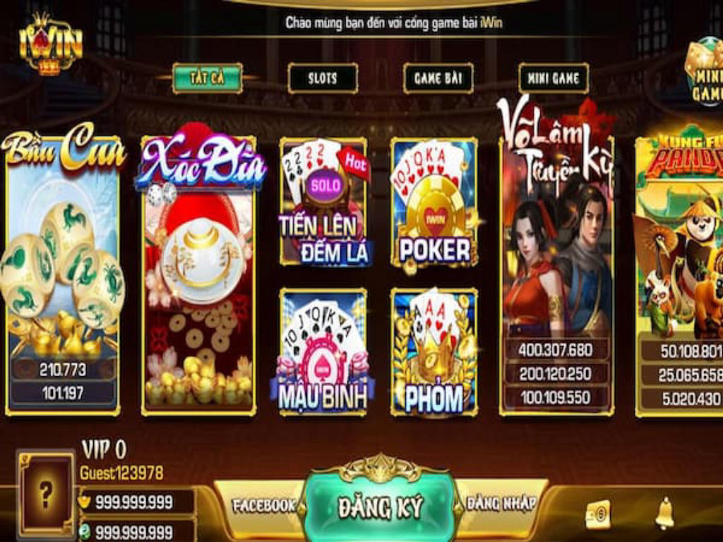 Kho game cực kỳ phong phú và đa dạng của Iwin
