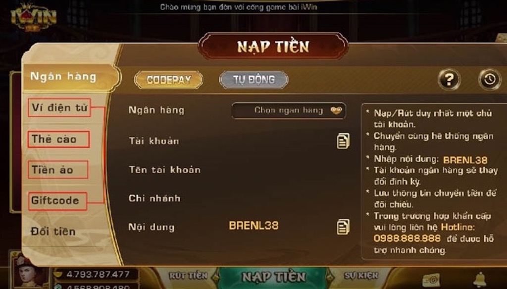 Ưu đãi khi nạp tiền Iwin cực kỳ hời và thu hút