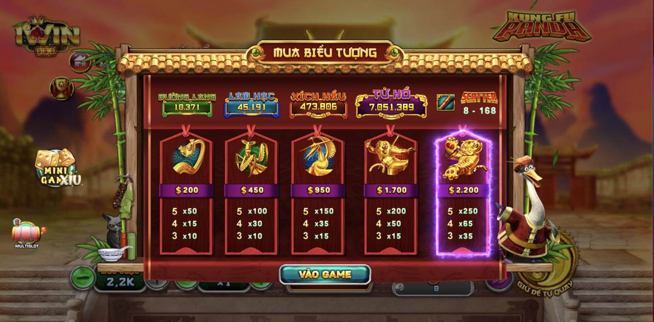 Chơi game Kungfu Panda cực lạ tại Iwin